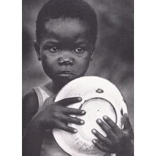 Hungry Jennifer Roberts African American Child Poverty Postcard