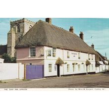 The Ship Inn Pub Upavon Wiltshire Postcard