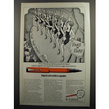 1972 Parker Big Red Pen Ad - When Broadway Babies packed the palace