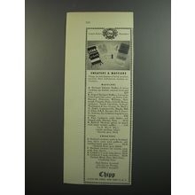 1953 Chipp Sweaters & Mufflers Advertisement