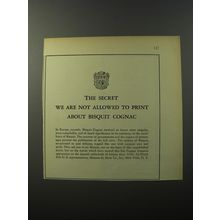 1953 Bisquit Cognac Ad - The secret we are not allowed to print about Biscuit
