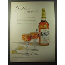 1953 Kentucky Tavern Bourbon Ad - Good taste.. is a way of life