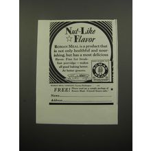 1933 Roman Meal Ad - Nut-like flavor