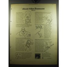 1975 Allen Toussaint Right Place Wrong Time Album Ad - About Allen Part I