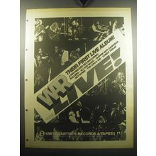 1974 War Live! Album Ad - Their first live album