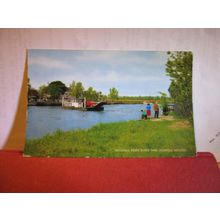 REEDHAM FERRY, RIVER YARE, NORFOLK BROADS used postcard 1968 pm =