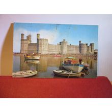 CAERNARVON CASTLE, WALES .used vintage postcard PT24505 1972 pm =