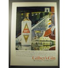 1960 Gilbey's Gin Ad - The most popular gin in the world