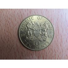 Kenya 1986 10 Cents Coin