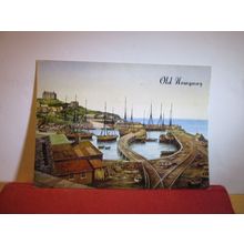 OLD NEWQUAY, CORNWALL by Kevin Platt, 1981 unused postcard =