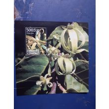 comoros flower minisheet mint