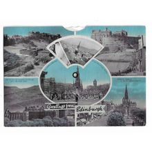 Edinburgh, Scotland, Novelty Mechanical Multiview Postcard.