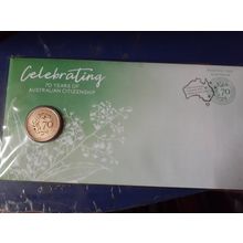 2019 75th Anniv. Aust.Citizenship $1.00.coin PNC.Issue 05.L/E 5000. Cost $19.95