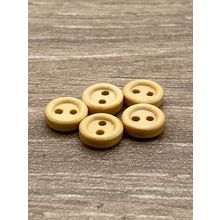 9mm Natural Brown Wooden Buttons Baby Cardigan Handmade Knitting Crafts 2 Hole