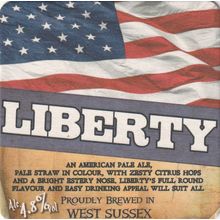 BEER MAT - ANCHOR SPRINGS BREWERY - LIBERTY - (Cat No 007) - (2013)