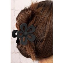 Black Sweet Hollowed Flower Shape Claw Clip