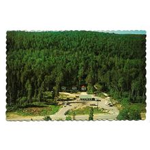 Postcard Canada Ontario Dunc Lake Service Tourist Outfitters & Restaurant aerial