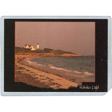 MA Falmouth Lighthouse Postcard Nobeska Light Cape Cod lighthouse_box1~537