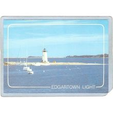 MA Martha's Vineyard Lighthouse Postcard Edgartown Light lighthouse_box1~545