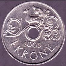 2003 Norway 1 Krone Coin