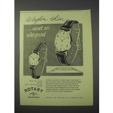 1959 Rotary Watch Ad - Wafer Thin Watch