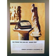 1963 General Telephone Speakerphone Ad - Hands Free