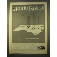 1963 North Carolina National Bank Ad - Banker's Dozen