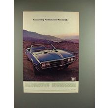1968 Pontiac Firebird Convertible Car Ad - Ram Air II