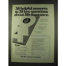 1973 Institute of Life Insurance Ad - Helpful Answers