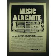 1979 Sharp RT-2251 Cassette Deck Ad - Music a La Carte