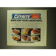 1987 Cut-Rite Wax Paper Ad - Tops for Your Microwave