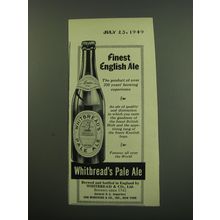 1949 Whitbread's Pale Ale Ad - Finest English Ale