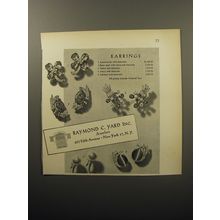 1951 Raymond C. Yard Jewelry Advertisement - Earrings