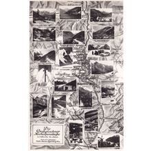 Grossglockner Hochalpenstrabe Map Austria Old RPC Postcard