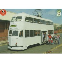 Balloon Car 713 Bus Tram To Norbreck Blackpool Postcard