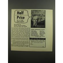 1952 The Atlantic Magazine Ad - Half price for a trial subscription