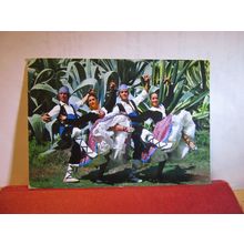 4 x SPANISH FLAMENCO DANCERS used vintage postcard =