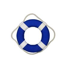 Pack Of 2] Vibrant Blue Decorative Lifering with White Bands Christmas Ornam...