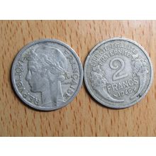 France Republic 1946 2 Francs Coin