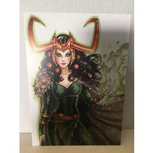 Marvel Comics Lady Loki 5''x7'' Mini Print Signed by Artist Dawn McTeague