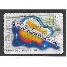 AUS 2001 45c (S/A) 'ROCK & POP - CROWDED HOUSE' FINE USED (EBID68-208)