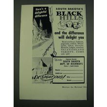 1960 South Dakota Tourism Ad - Here's a Delightful Difference