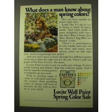 1971 Du Pont Lucite Wall Paint Ad - About Spring Colors