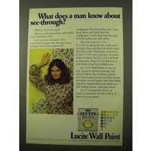 1971 Du Pont Lucite Wall Paint Ad - About See-Through