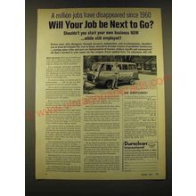 1973 Duraclean International Ad - A million jobs have disappeared since 1960