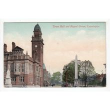 Town Hall and Regent Grove Leamington Spa Postcard Warwickshire