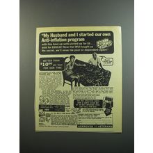 1973 Modern Upholstery Institute Ad - My husband and I started anti-inflation