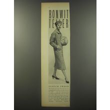 1956 Bonwit Teller Towncliffe Coat Advertisement - Scotch Tweed