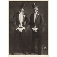 African American Tuxedo Fashion Eye Glass Award Photo Postcard