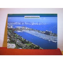 HARBOR ISLAND and SAN DIEGO, CALIFORNIA, USA used postcard 1998 pm #